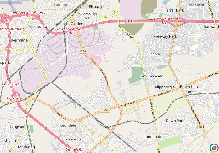 Map location of Klippoortjie AH